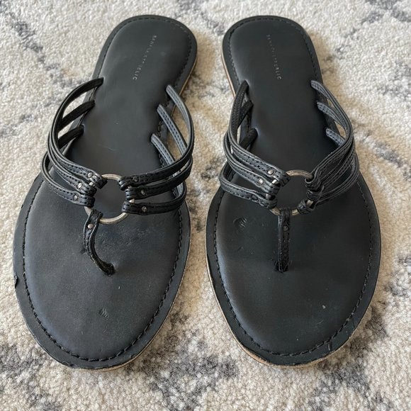 Banana Republic Shoes - Banana Republic black leather flip flops